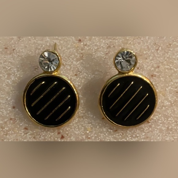 Jewelry | Vintage Black And White Rhinestone Posts | Poshmark